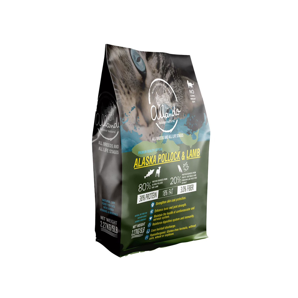 Allando 奧藍多 無榖貓糧阿拉斯加鱈魚+羊肉2.27KG(全齡貓/貓飼料/貓糧)
