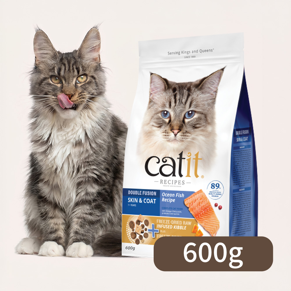 Catit 嘿卡堤 【3包組】三鮮凍乾糧 600g 體驗包 - 皮毛養護貓海魚配方