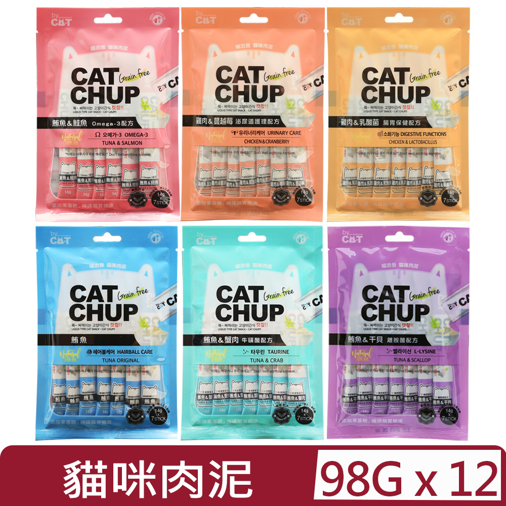喵洽普 【12入組】-貓咪肉泥 98g(14g*7條)