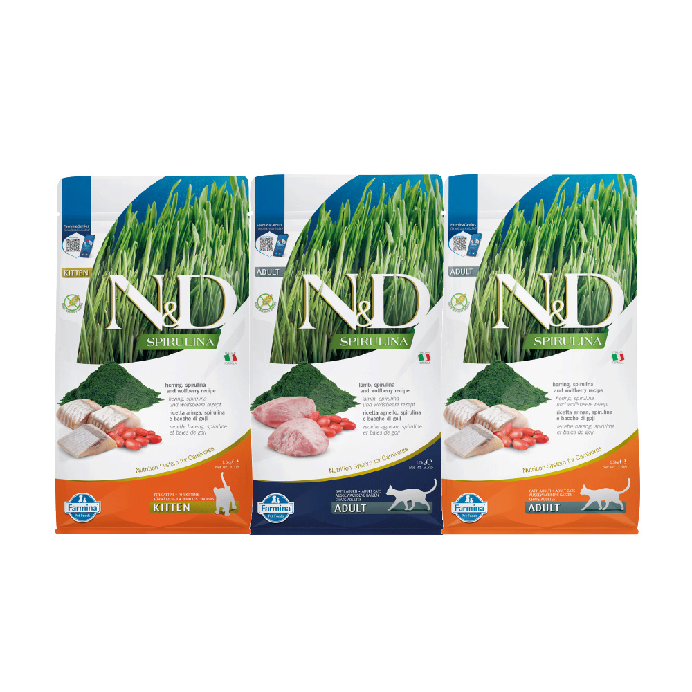 Farmina 法米納 ND天然螺旋藻無穀系列 幼貓/全齡貓糧 1.5KG