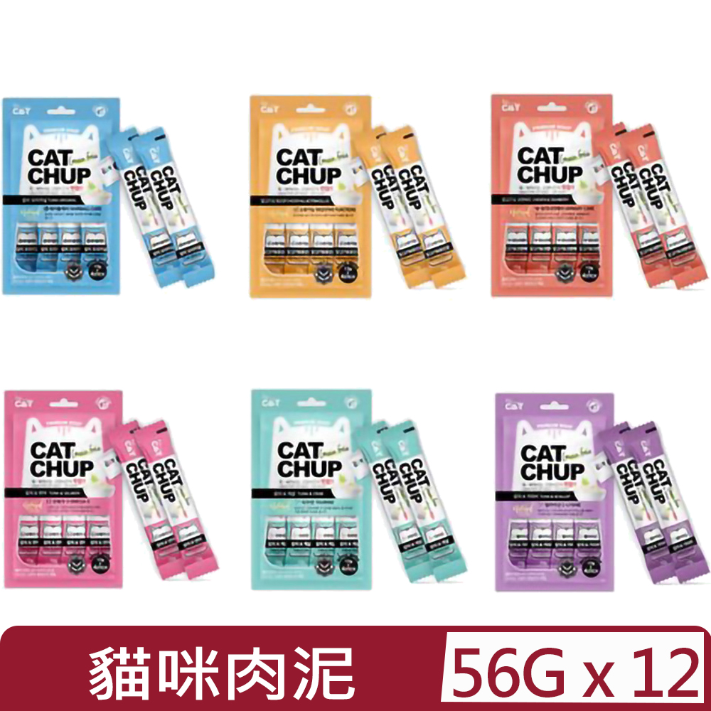 喵洽普 【12入組】-貓咪肉泥 56g(14g*4條)