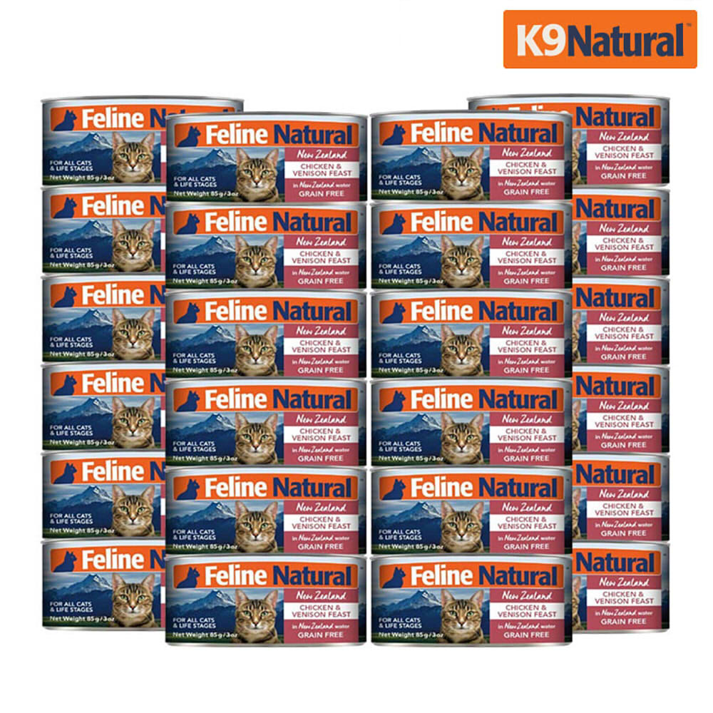 K9 Natural 雞肉+鹿 鮮燉貓無穀主食罐 85克 (24入)(貓主食罐)
