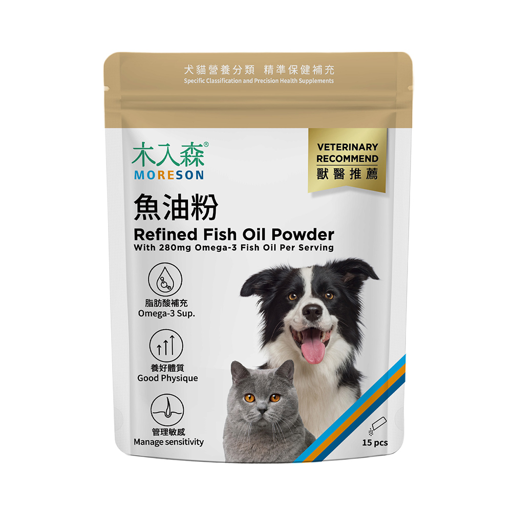 木入森 寵物魚油粉 15包/袋(皮膚保健 守護眼睛 貓咪狗狗魚油)