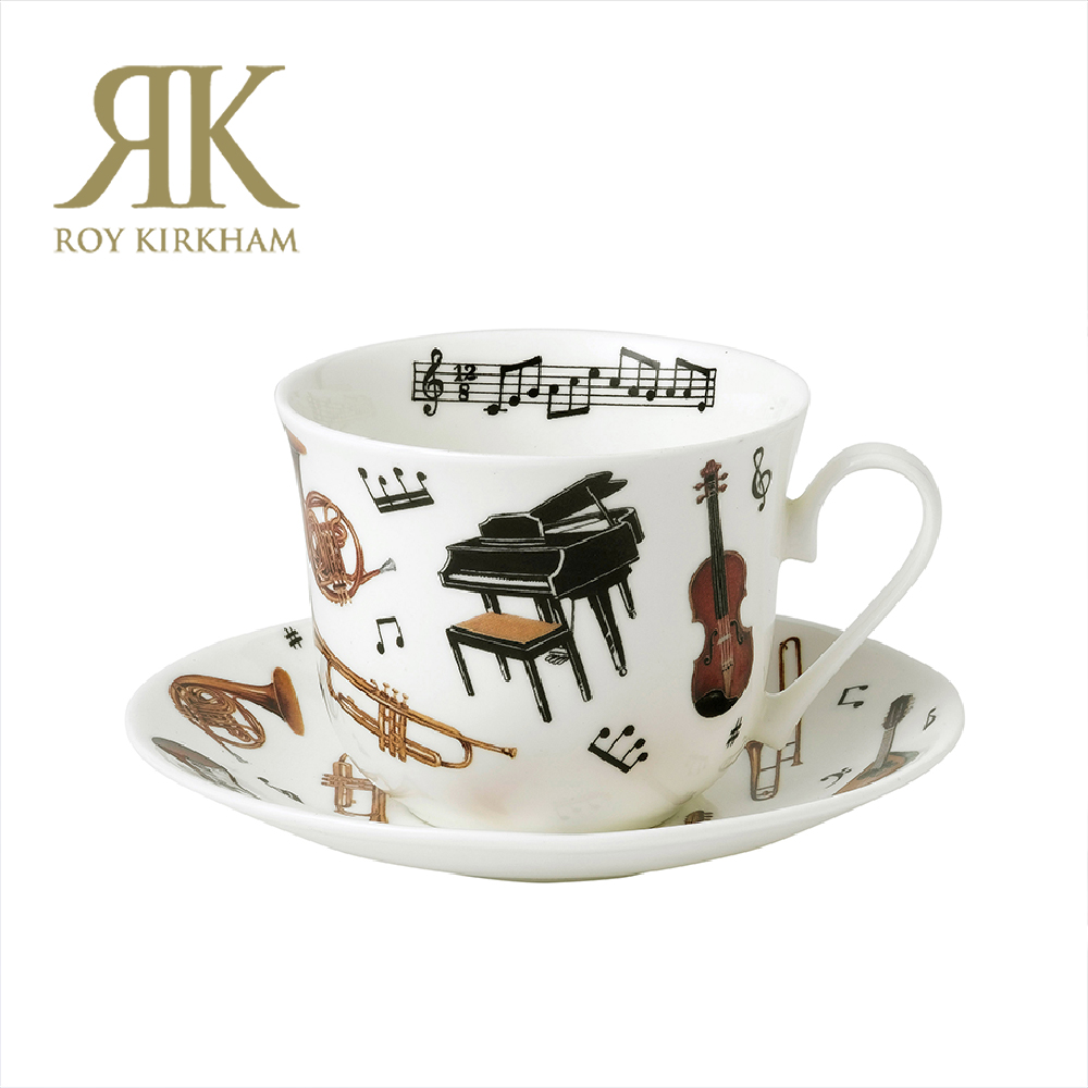 英國 Roy kirkham CONCERT交響樂系列-450ml骨瓷早餐杯盤組 咖啡杯 茶杯 骨瓷杯 花茶杯盤