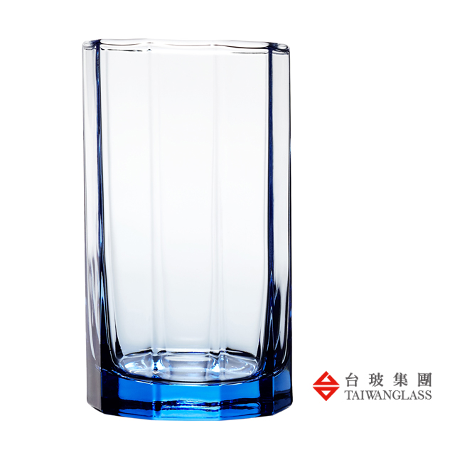 【台玻-食器】305ML 十角杯(淺藍色)