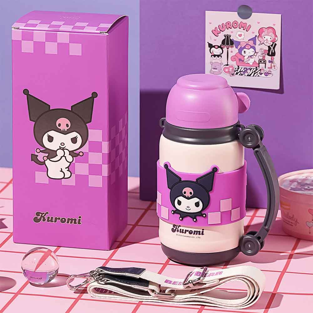 BEDDY BEAR 【BEDDY BEAR 杯具熊】砲彈保溫壺 燦爛酷洛米 650ml ( 蓋子水壺 吸管水壺 兒童水壺)