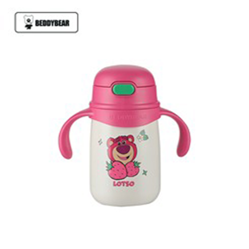 【BEDDYBEAR】中透不銹鋼保溫學飲杯 400ml - 貪吃草莓熊