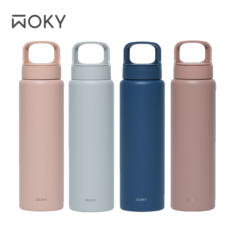 WOKY 沃廚 輕芯鈦瓷易潔層提手運動保溫瓶850ml