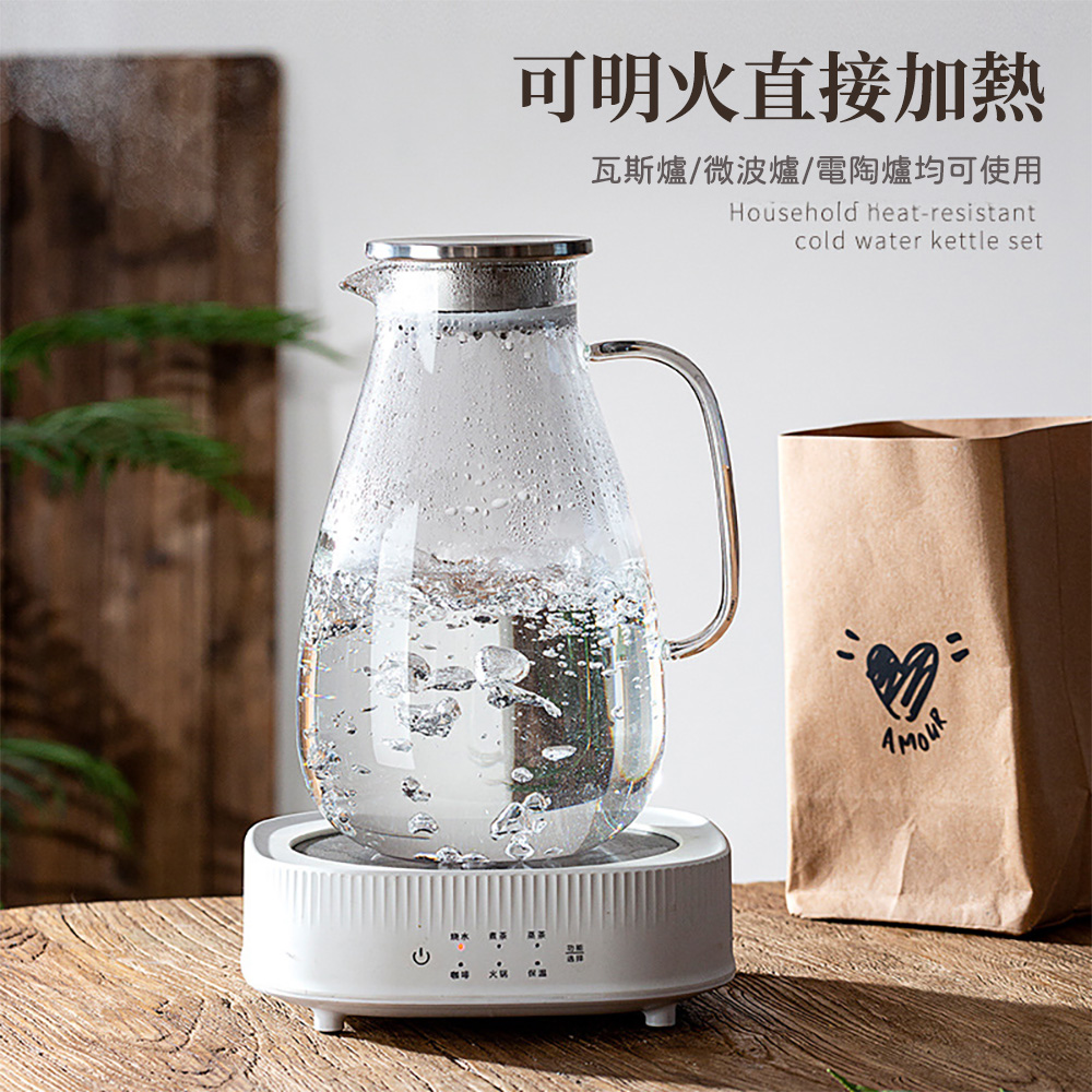 CS22 北歐大容量耐高溫玻璃冷水茶壺(2700ml) -1入- PChome 24h購物