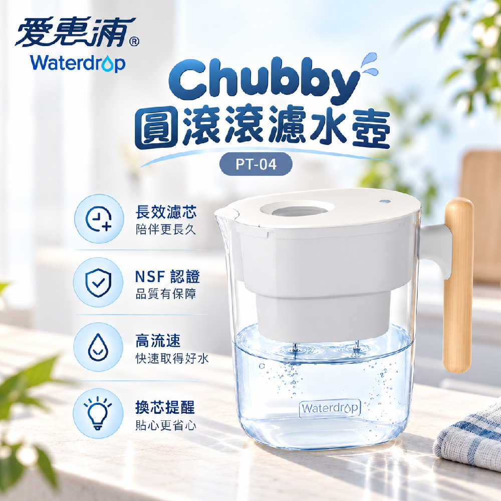 Waterdrop PT-04 圓滾滾濾水壺 3.5L 淨水壺 過濾水壺 原廠公司貨 現貨 租屋 家用
