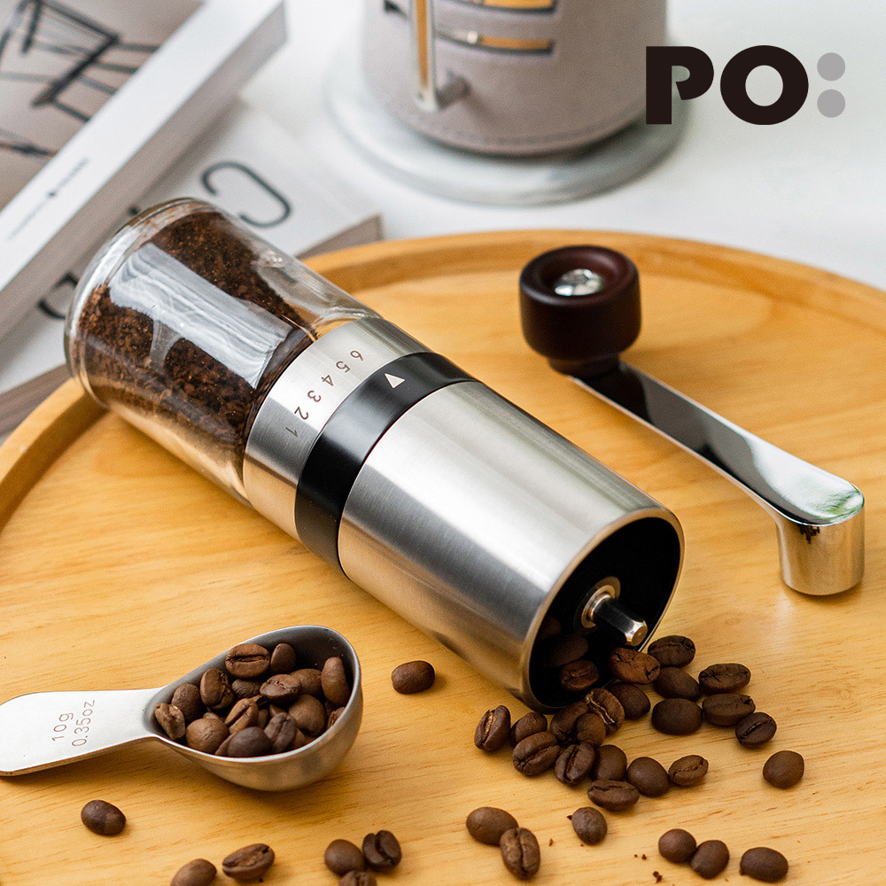 PO:Selected 手動式不銹鋼研磨咖啡器2.0(灰)