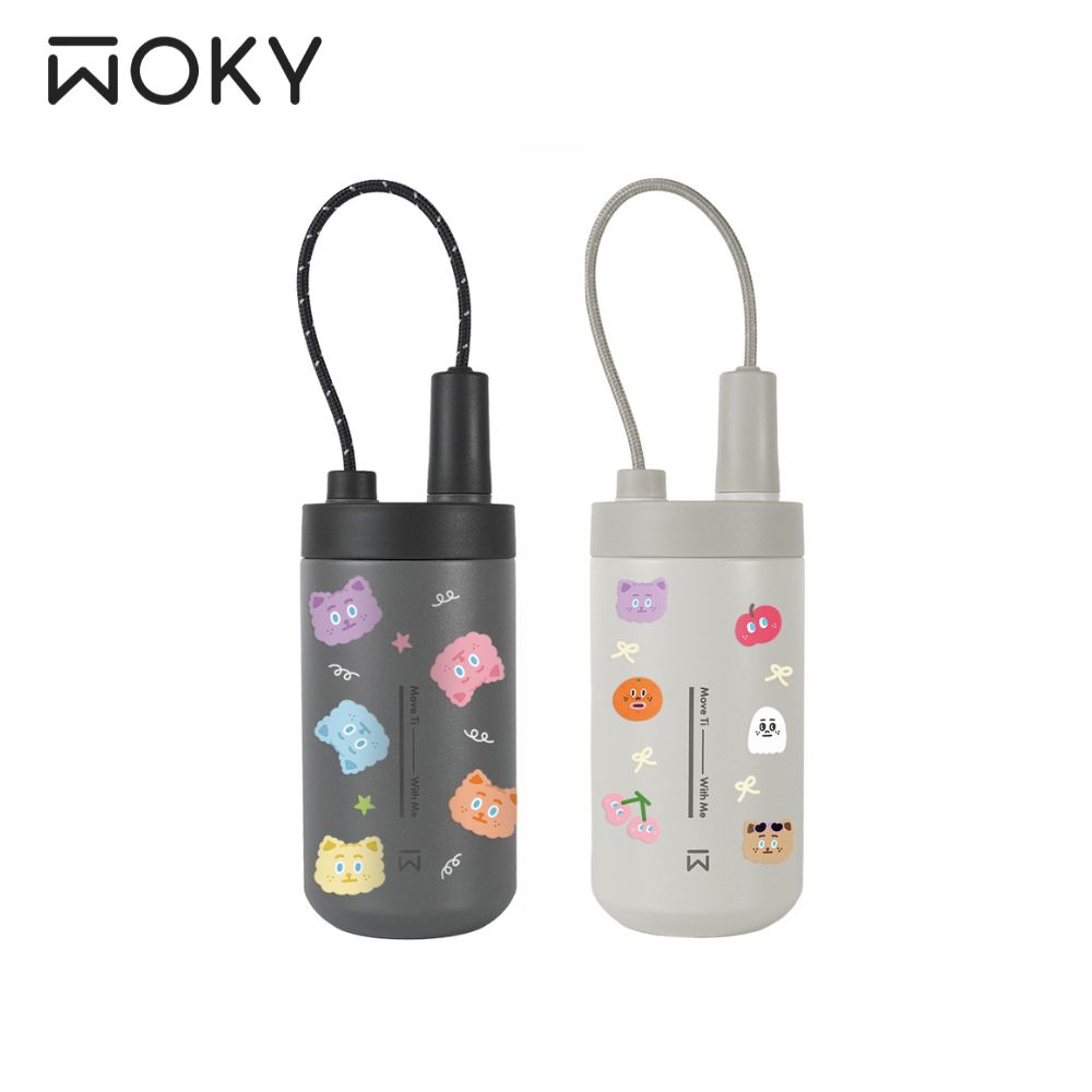 WOKY 沃廚 純鈦Ti遛遛杯me 480ml(附Tritan彈跳細吸管)