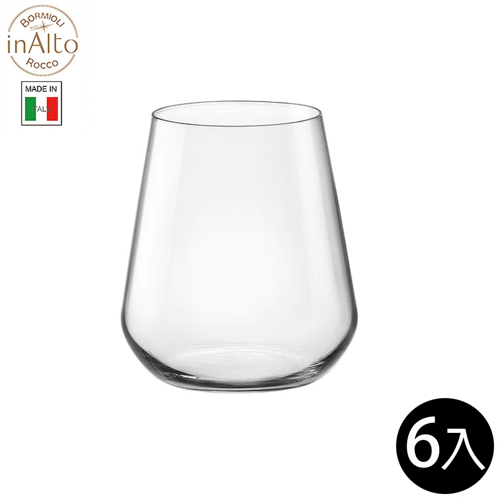 Bormioli Rocco InAlto UNO 強化無鉛水晶水杯-450ml/6入