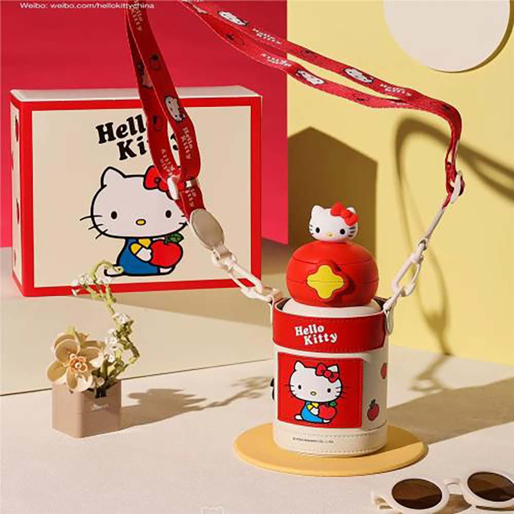 BEDDY BEAR 卡通聯名 星辰雙飲保溫杯Hello Kitty( 600ml 保溫杯 隨行杯)