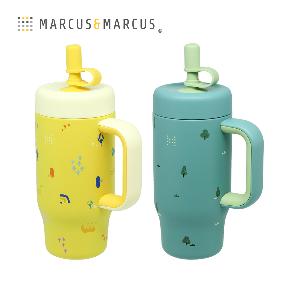 MARCUS & MARCUS 不鏽鋼隨行吸管保冷杯-530ml(2色任選)