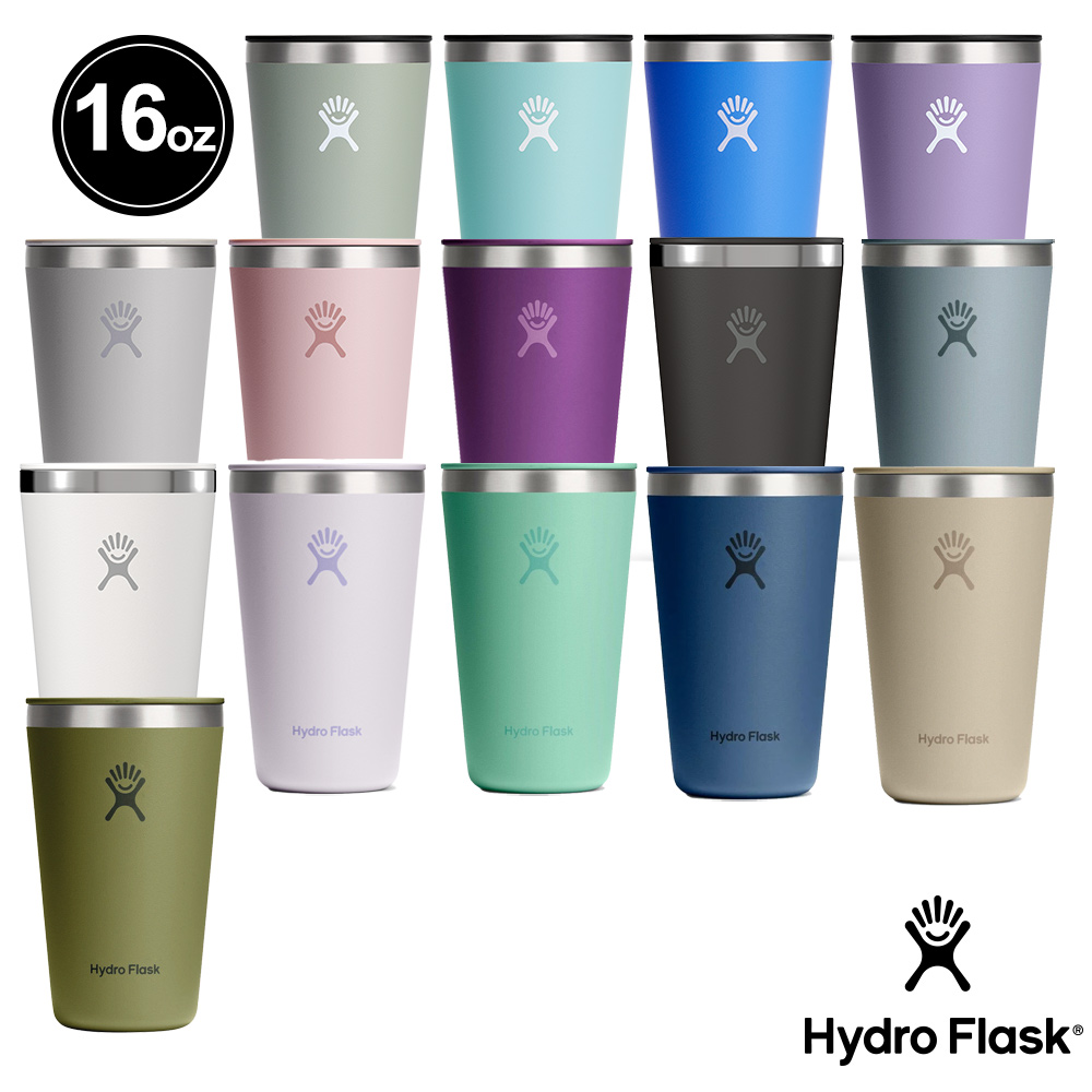 Hydro Flask 16oz/473ml 保溫 保冰 附蓋 隨行杯 多色可選(超強保冰 咖啡杯 無毒 重視食安)