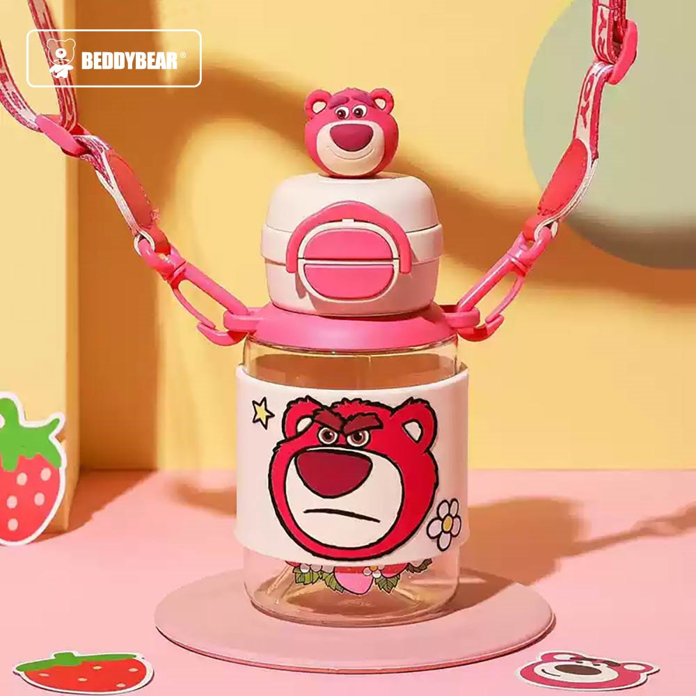【BEDDYBEAR】開口笑雙飲塑料杯 680ml-星空草莓熊