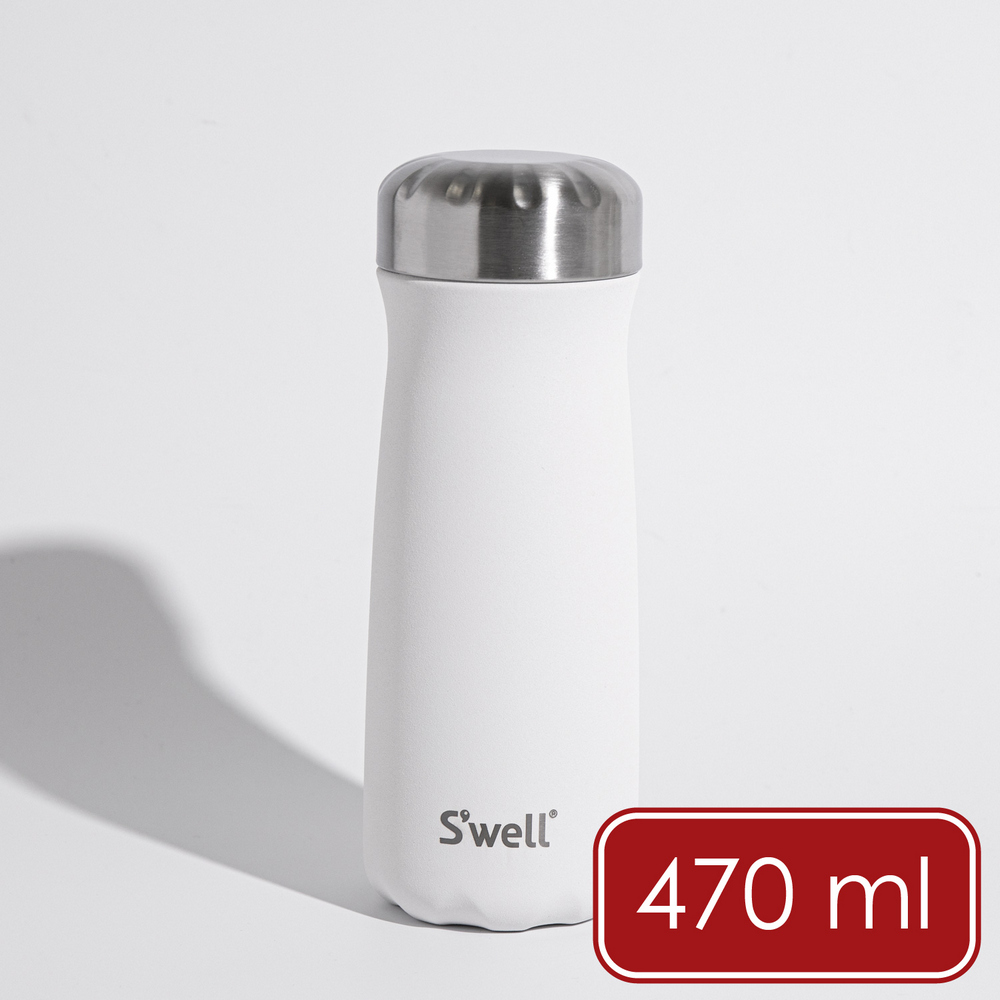 S'well 美國 Traveler不鏽鋼保溫瓶(雲朵白470ml) / swell 保溫杯 保冷保冰杯 水壺 環保杯 隨行杯