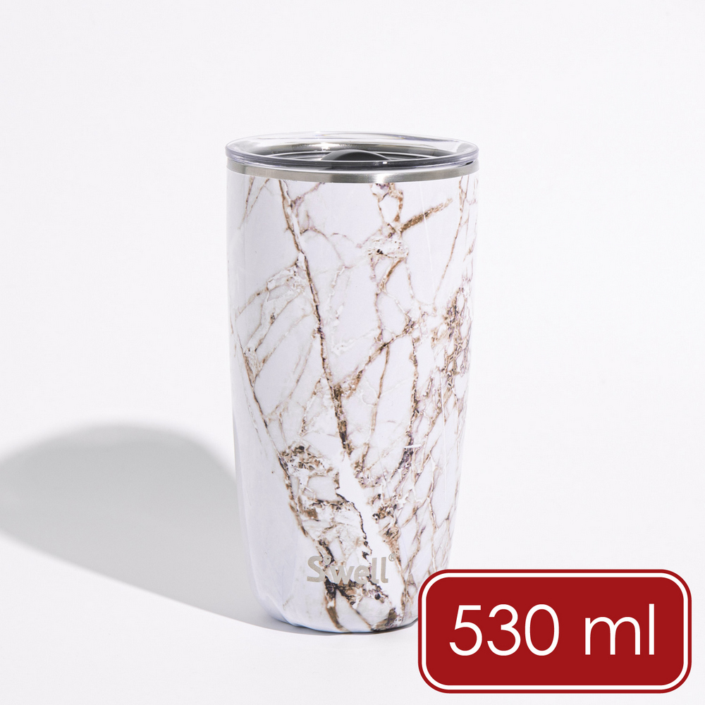 S'well 美國 Tumbler不鏽鋼滑蓋保溫杯(鎏金石紋530ml) / swell 保溫杯 環保杯 隨行杯 可機洗