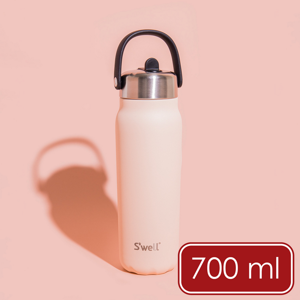 美國 Explorer不鏽鋼吸管保溫瓶(玫瑰粉橘700ml) / swell 保溫杯 手搖飲 環保杯 隨行杯