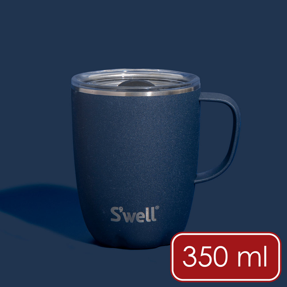 S'well 美國 Mug不鏽鋼滑蓋保溫馬克杯(海軍藍350ml) / swell 保溫杯 環保杯 隨行杯 可機洗