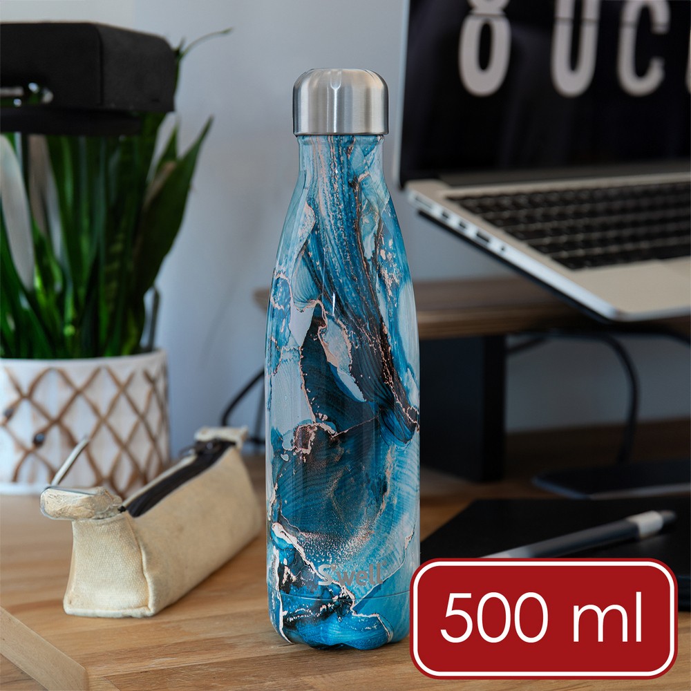 S'well 美國 Original流線不鏽鋼保溫瓶(鎏金海洋500ml) / 水壺 水瓶 保溫杯 運動水壺 環保杯 隨行杯