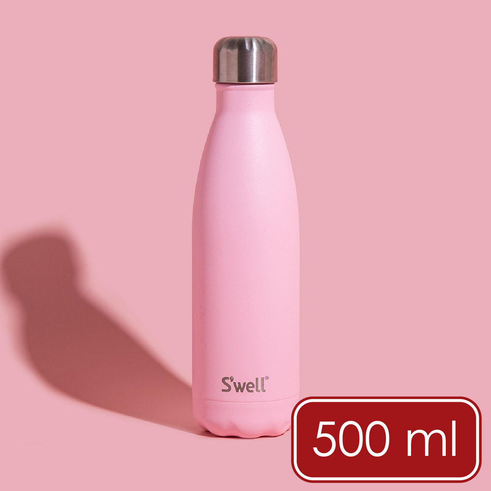 S'well 美國 Original流線不鏽鋼保溫瓶(櫻花粉500ml) / 水壺 水瓶 保溫杯 運動水壺 環保杯 隨行杯