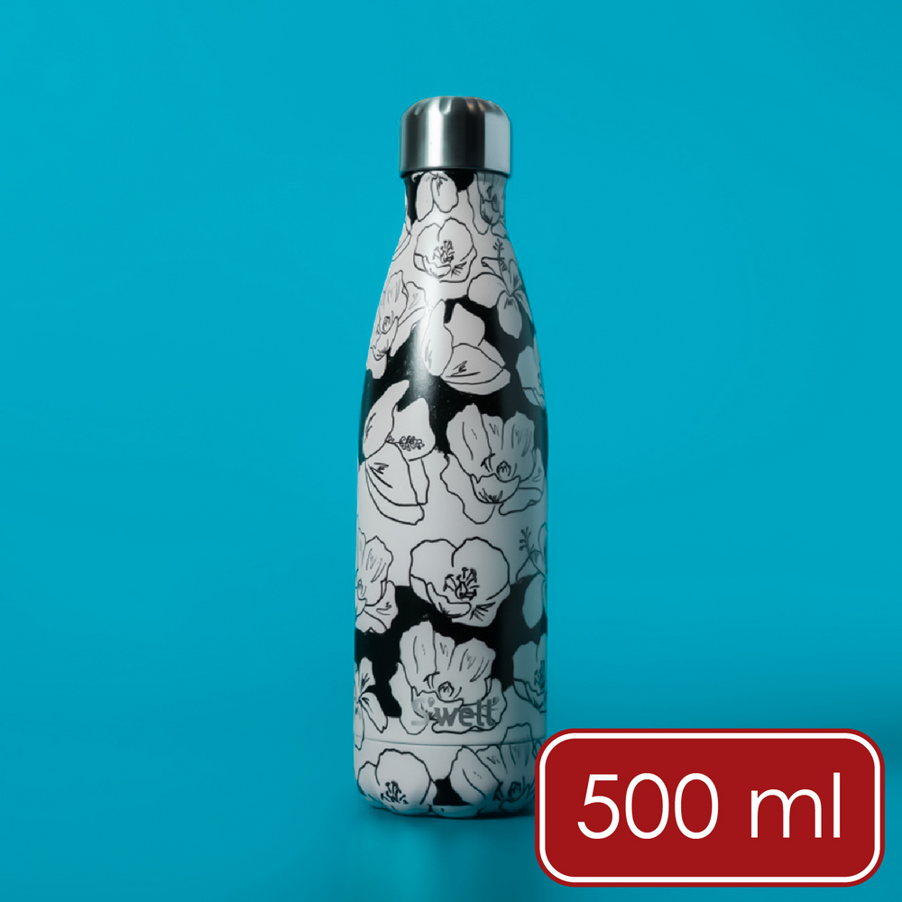 S'well 美國 Original流線不鏽鋼保溫瓶(墨韻花影500ml) / swell 水壺 保溫杯 保溫瓶 環保杯 隨行杯