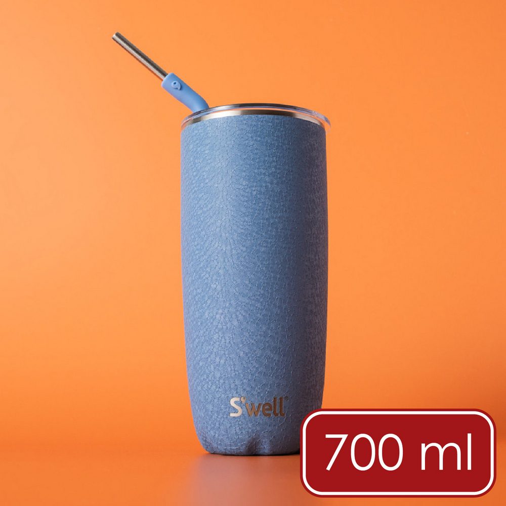 S'well 美國 Tumbler不鏽鋼吸管滑蓋保溫杯(天空藍700ml) / 不鏽鋼保溫杯 不鏽鋼飲料杯 隨行杯 可機洗