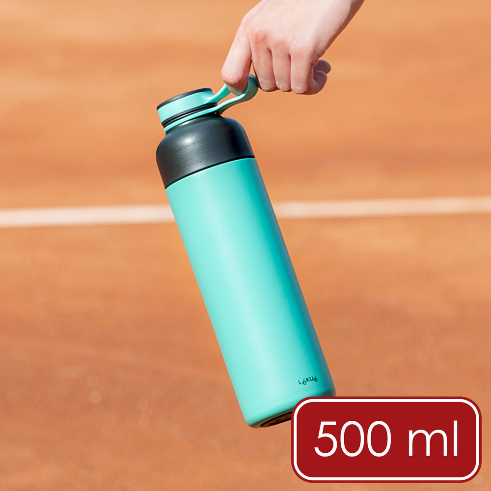 LEKUE 西班牙 雙層不鏽鋼保溫瓶(湖水綠500ml) / 保溫壺 水壺 不鏽鋼水壺