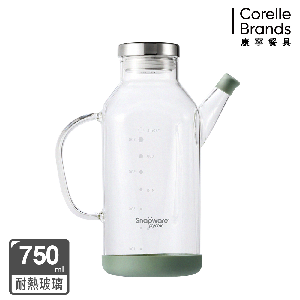 Corelle Brands 康寧餐具 多功能附刻度耐熱玻璃壺 750ml(咖啡壺/油壺/調味罐)