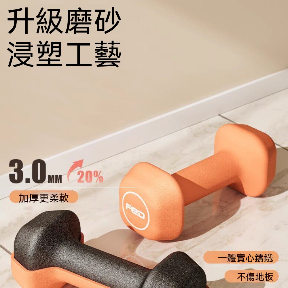 小啞鈴 鑄鐵 女士啞鈴 健身裝備 家用器材 男士力量訓練 臂肌訓練 2kg*2