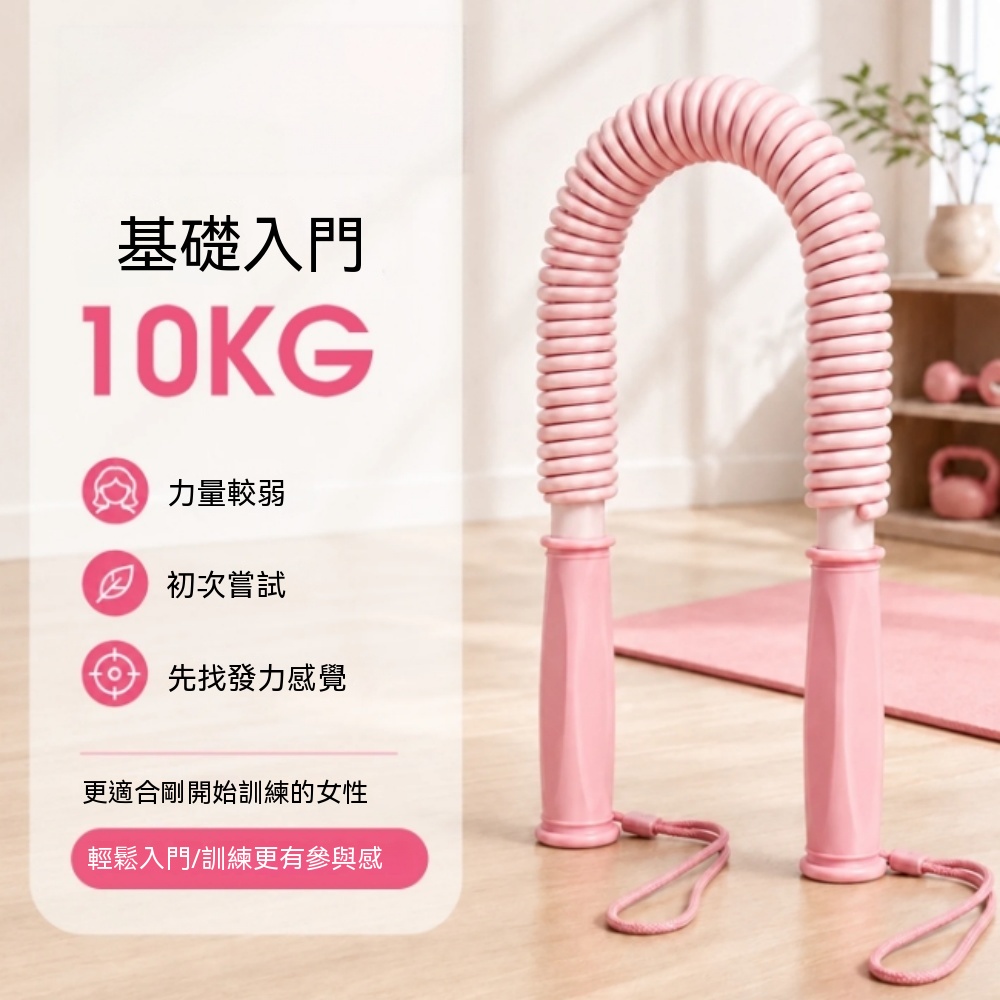 10KG 臂力器 臂力棒 初學臂力器 入門輕量臂力棒 居家健身器材 手臂胸肌訓練 新手上肢訓練器材