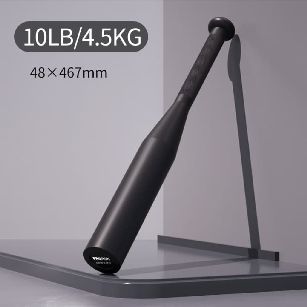 YOUJIA 優家 純鋼棒鈴健身棒 實心啞鈴 臂力棒 鍛鍊器材 10磅4.5kg 純鋼棒鈴家用 男士力量訓練器材