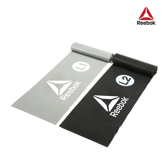 Reebok 銳步 彈力訓練帶2入 (灰0.35mm / 黑0.5mm)