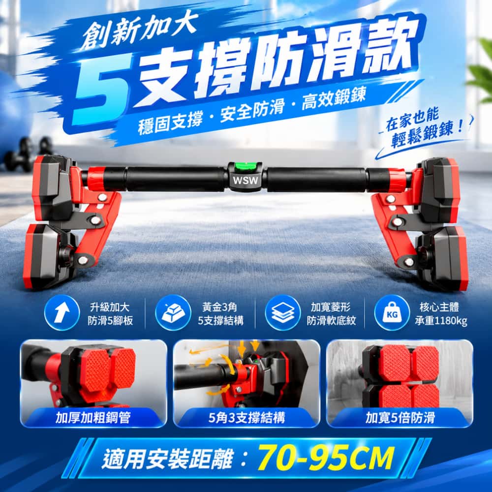 單槓 免打孔門上門框單槓 居家引體向上架吸汗泡棉握把 不傷牆體 背肌訓練 核心訓練 居家健身器材
