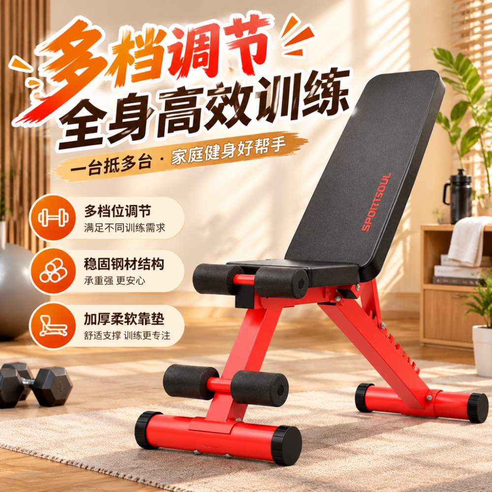 【硯禾】啞鈴凳 臥推家用健身椅 仰臥起坐多功能凳 臥推仰臥板 重訓椅
