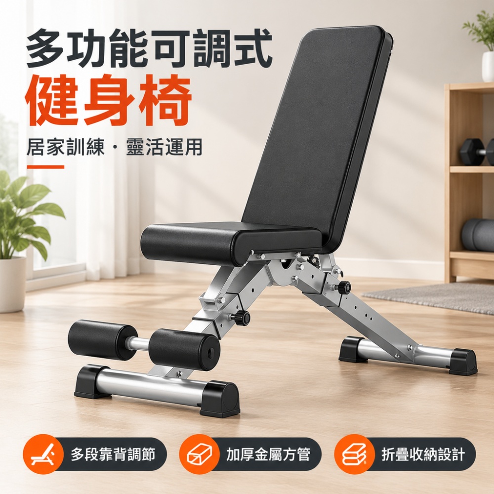 【硯禾】啞鈴凳 臥推家用折疊家庭多功能飛鳥健身椅子 健身器材 仰臥起坐輔助器 重訓椅