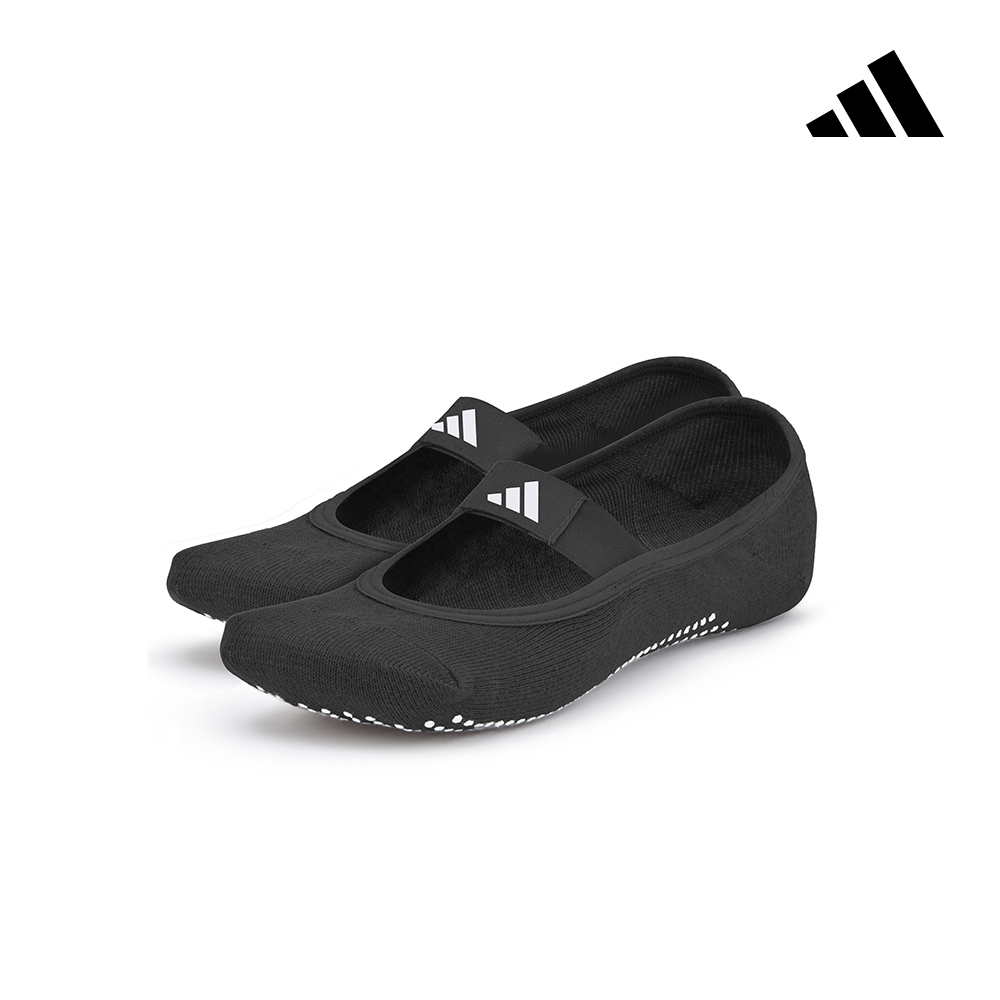adidas 愛迪達 防滑透氣瑜珈襪 (黑)