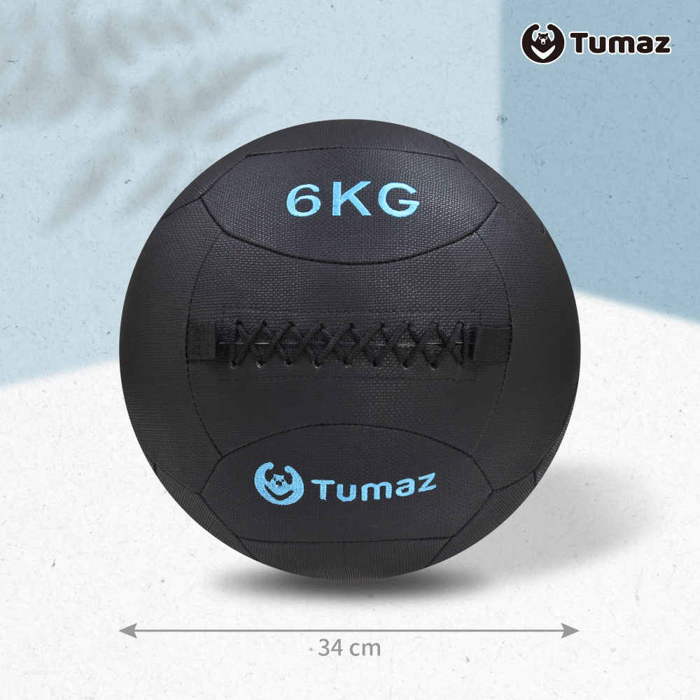 TUMAZ 月熊健身 專業級PVC軟式藥球 6kg|耐用防滑|核心訓練/居家運動/復健|4-8KG可選|台灣現貨 免運 HYROX訓練