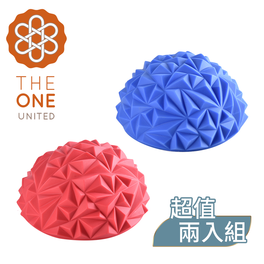 鑽石紋波速球 瑜珈球 小地雷足底按摩 半圓球 平衡球(三色任選)(超值兩入組)
