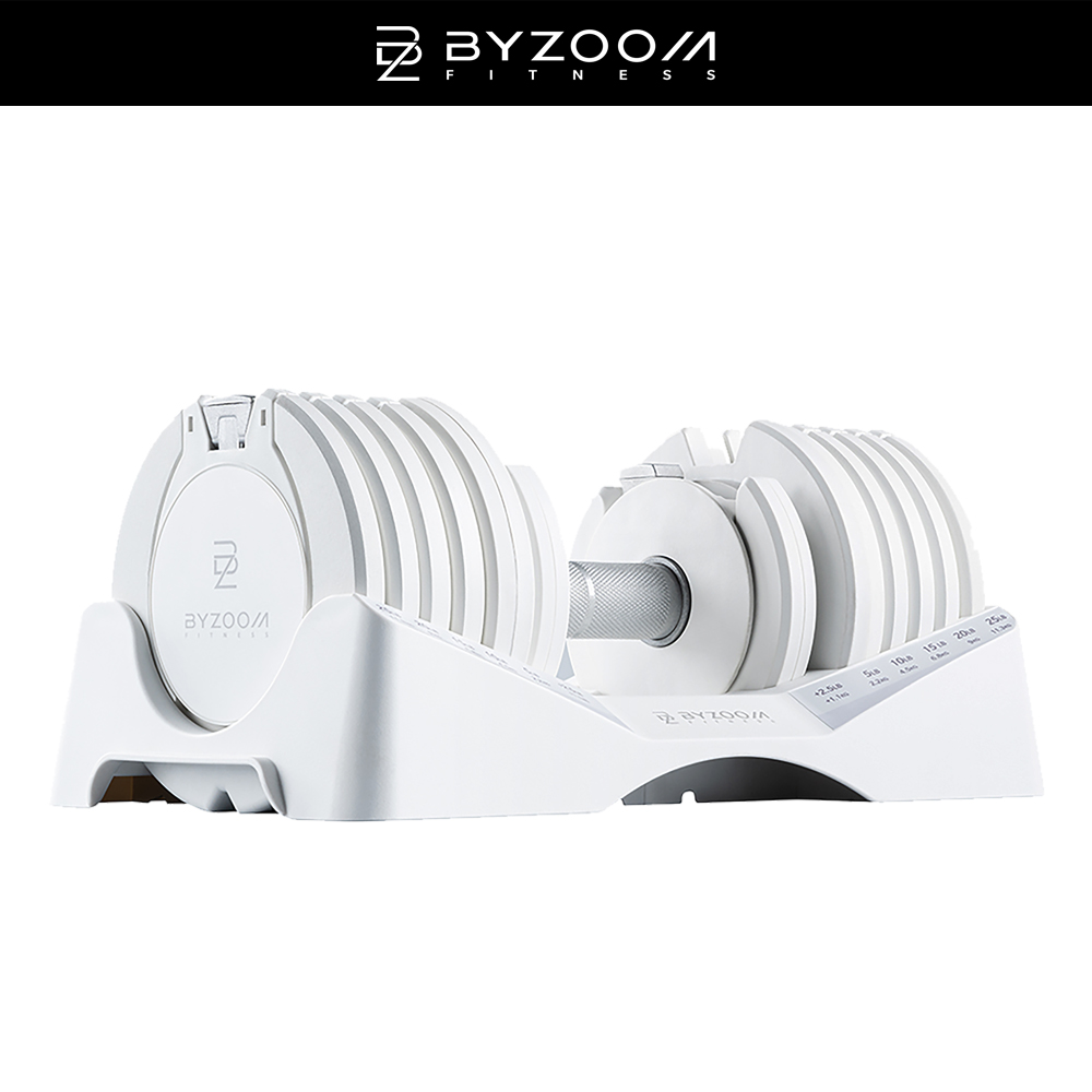 Pure Series 12.5kg(27.5LB) 10段重量 可調式啞鈴(白/黑任選)(1入+底盤)