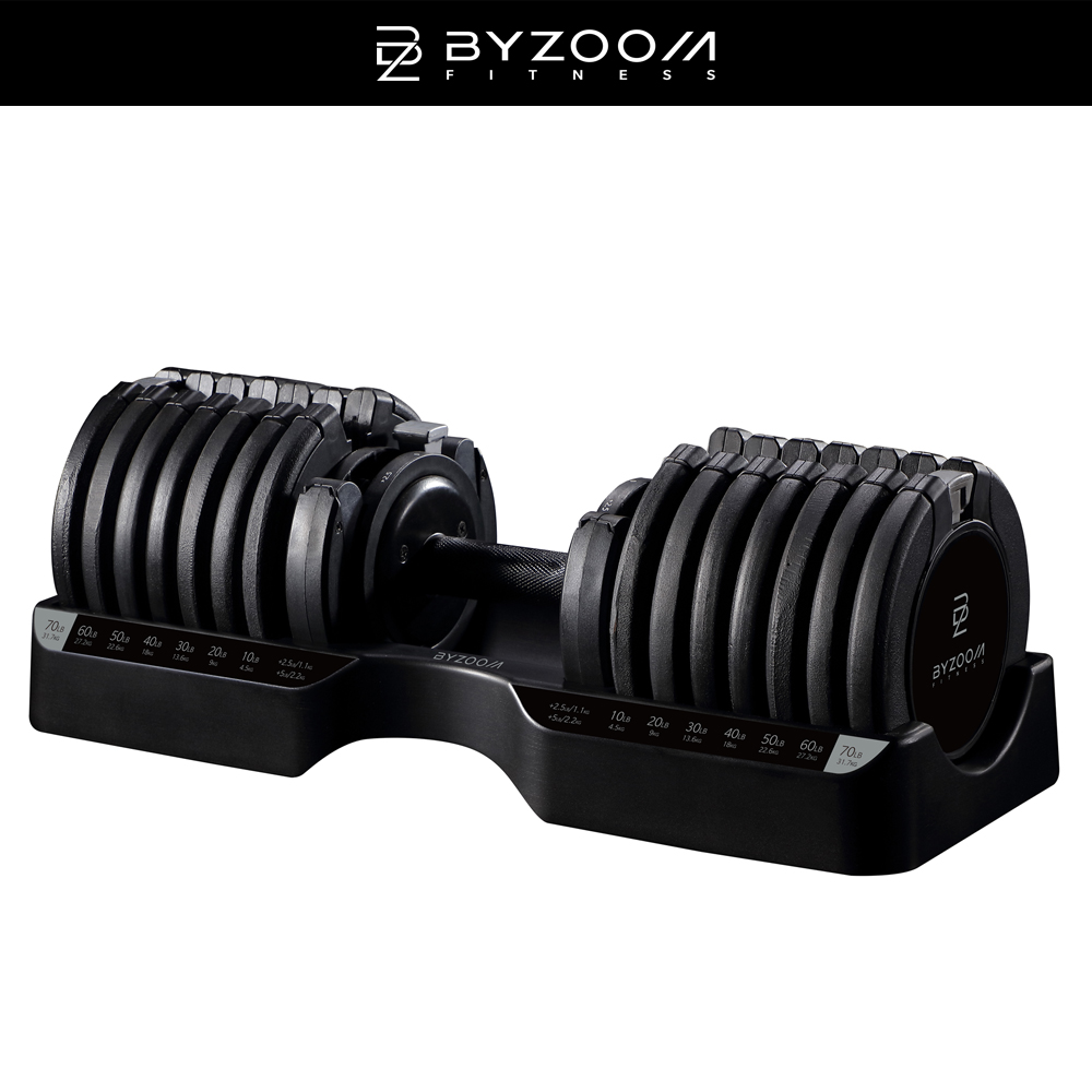 Pure Series 34kg(75LB) 21段重量 可調式啞鈴(黑)