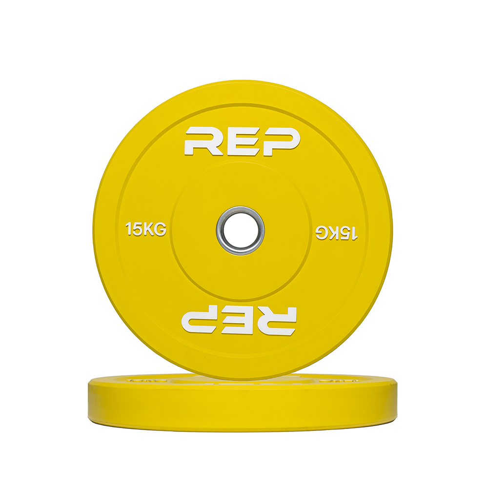 REP 包膠槓片 15 kg 黃色(2入裝)奧林匹克包膠槓片/彩色槓片