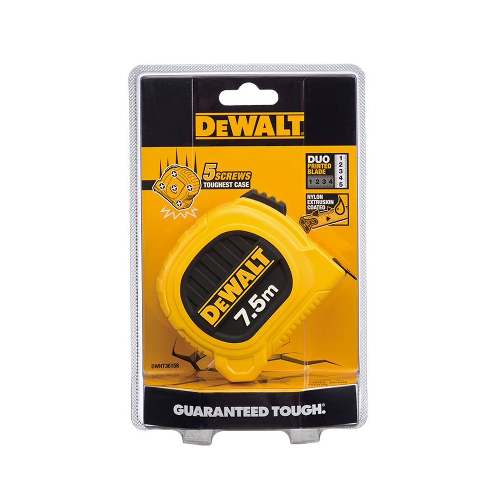 DEWALT 得偉 7.5M*25mm 專業捲尺 DWHT36158