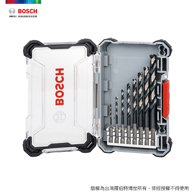 8件組 HSS 鐵工鑽頭 1/4六角柄 實用盒裝
