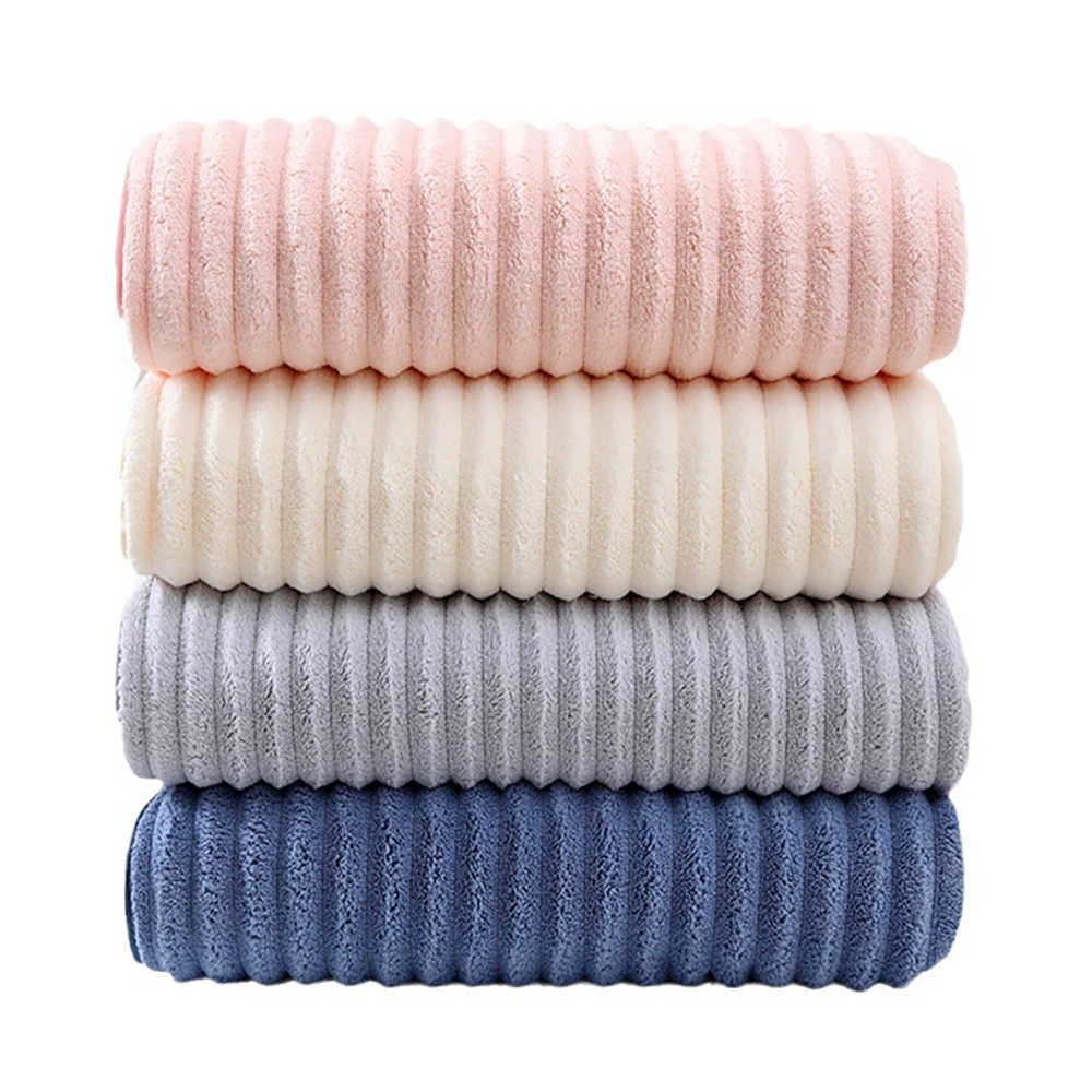  超柔雲朵款浴巾 加大加厚型 超輕量 《 浴巾 買1送1套組 》珊瑚絨快乾秒吸水