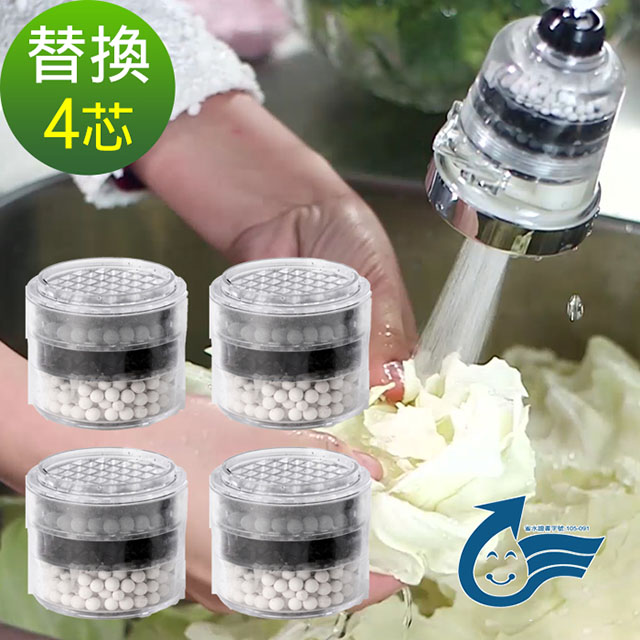 【神膚奇肌】濾淨省水器專用替換濾心4入組