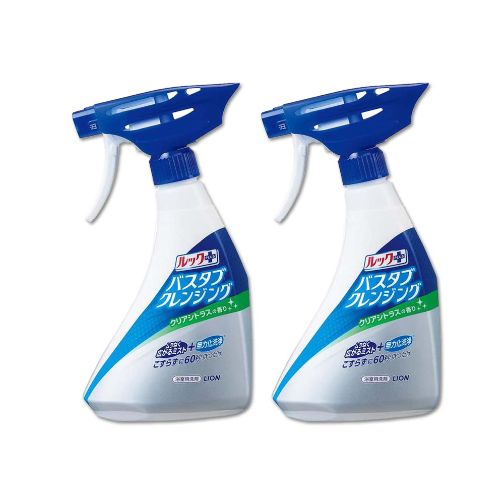 LION 日本獅王 LOOK PLUS免刷洗衛浴清潔噴霧500ml/瓶-柑橘香(綠標)(衛浴浴缸馬桶洗手台清潔劑)