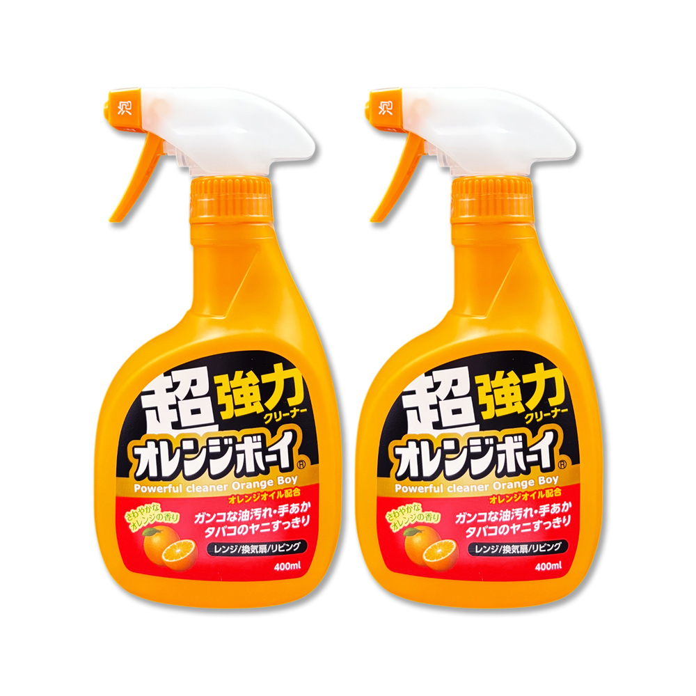 第一石鹼 (2瓶超值組)日本Orange Boy居家強力橘油泡沫噴霧萬用清潔劑400ml/橘瓶(柑橘香氛除頑垢慕斯)